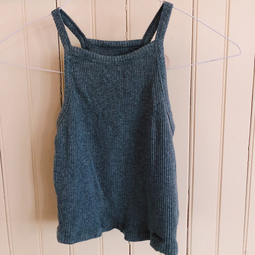 Abercrombie and Fitch Gray Halter Crop Top